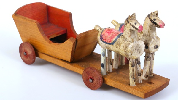 Koníci s vozem. Fotografie: Alžběta Kumstátová, Národní muzeum